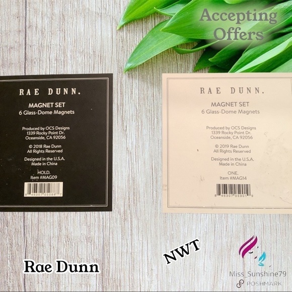 Rae Dunn NWT - 12 cabochon 1-5/8” dia MAGNETS note hold display 1-6 list art - Picture 3 of 4